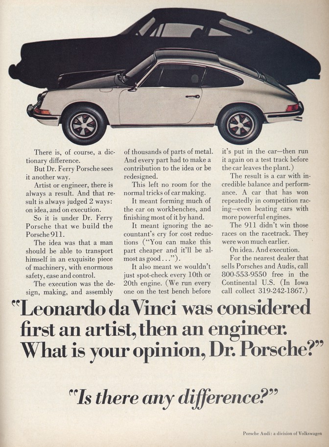Original 1972 Porsche 911 Adverting