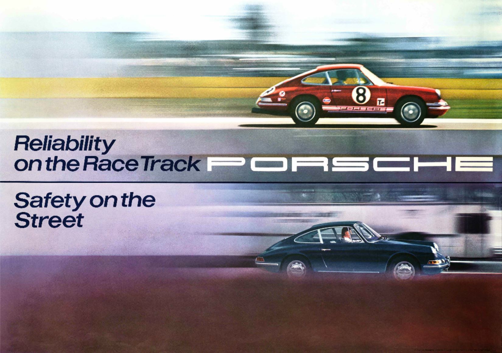 Original Porsche Sports Purpose Poster